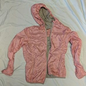 Members only pink windbreaker lined jacket